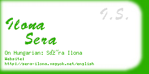 ilona sera business card